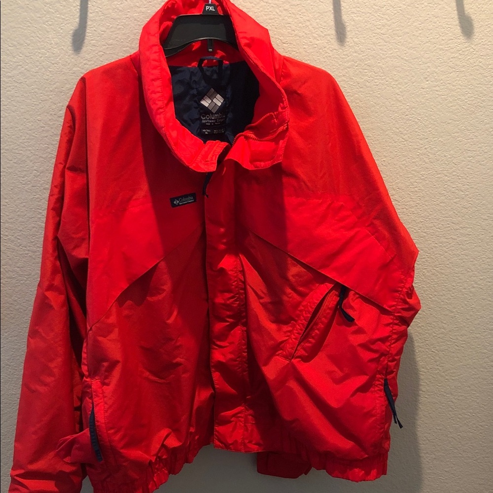Columbia Men's Tall XL Bright Red Raincoat